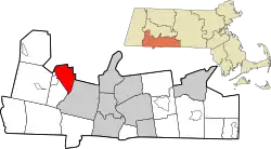 Location in Hampden County in Massachusetts
