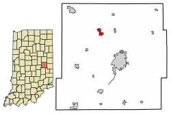 Location of Sulphur Springs in Henry County, Indiana.