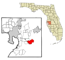 Location in Hillsborough County and the state of Florida