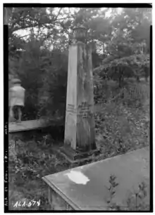 Monument to Col. John Crowell Sr., at Crowell-Cantey-Alexander House