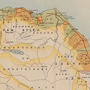 Krueng Jamboaye on the 1917 map of Aceh