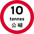 No vehicles over gross vehicle weight shown (including load)