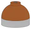 Illustration of cylinder shoulder painted brown for helium