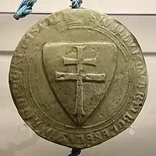 Béla IV of Hungary, king, royal, seal, gold, golden bull, Hungary, double cross, Hungarian coat of arm