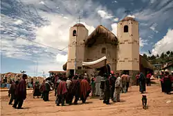Church of Incahuasi during a procession