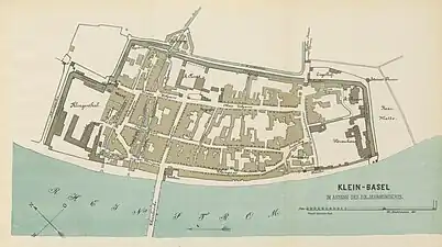 Kleinbasel at the beginning of the 19th century