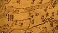 1602 Ricci map - detail from a China panel
