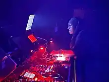 Jlin performing at Elsewhere in Brooklyn, New York, on August 8, 2021