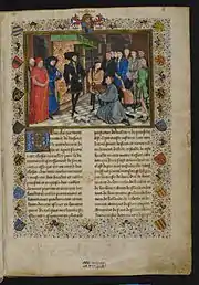 Jean Wauquelin presenting his 'Chroniques de Hainaut' to Philip the Good, c. 1448