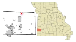 Location of Jasper, Missouri