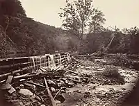 Broadhead’s Creek, Delaware Water Gap, 1863, albumen silver print, 26.3 × 33&nbsp;cm  (10 1/4 × 13 3/8 in.), National Gallery of Art, Washington, D.C.