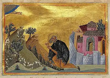 St.  John the Silent, Menologion of Basil II.