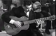 Joseph Reinhardt in 1957 (still from P. Paviot film Django Reinhardt, 1957)
