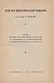 Wolff: Over het subjectieve in de wiskunde. Rede,  Inaugural lecture (Translated title: About the subjective in mathematics), University of Utrecht 1922