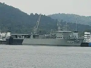 KD Mahawangsa berthed at Lumut Naval Base.