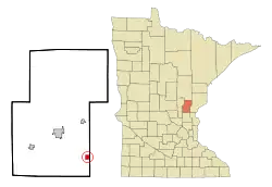 Location of Grasston, Minnesota