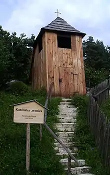 Primitive bell tower at Katúň, Slovakia (c. 12th century)