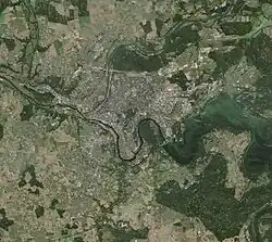 Kaunas urban sprawl from space, ESA
