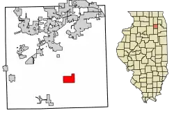 Location of Plattville in Kendall County, Illinois.