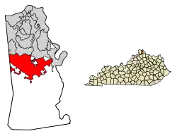 Location in Kenton County, Kentucky
