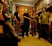 Klopka Za Pionira in BIGZ rehearsal studio, 2010 (from left to right): Relja Ilić, Vladimir Lenhart, Đurađ Šimić, Mileta Mijatović, Damjan Brkić