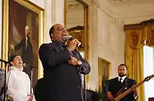 The Kurt Carr Singers perform for President George W. Bush and guests on June 17, 2008 in the East Room of the White House