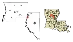 Location in LaSalle Parish, Louisiana