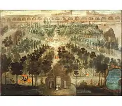 La Alameda de México, anonymous painter, 18th century, Mexico City. Museum of the Americas, Madrid.