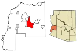 Location in La Paz County, Arizona
