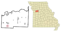 Location of Lake Lafayette, Missouri