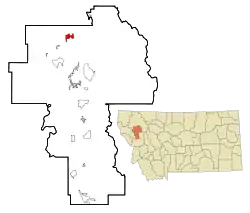 Location of Rollins, Montana