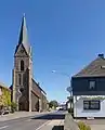 Lammersdorf, catholic church in the street