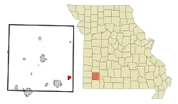 Location of Marionville, Missouri