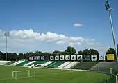 The famous "Lechia" signs on the eastern stand.