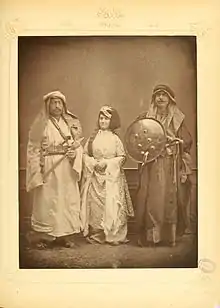 1. Arab man of the Shammar tribe2. Arab man from Zubaid tribe 3. Muslim lady from Baghdad