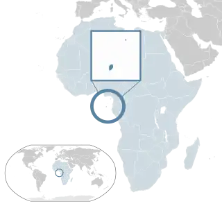 Location of São Tomé and Príncipe (dark blue)– in Africa (light blue & dark grey)– in the African Union (light blue)