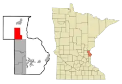 Location of the city of Harriswithin Chisago County, Minnesota