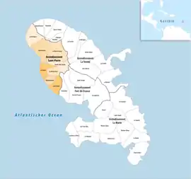 Location within the region Martinique