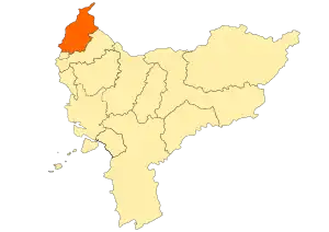 Location within West Kalimantan