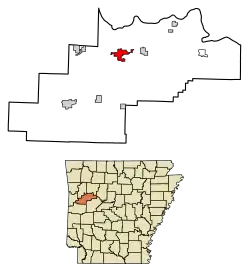 Location in Logan County, Arkansas