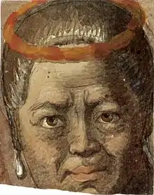 Kaahumanu, Woman of the Sandwich Islands, pen, ink wash and watercolor by Louis Choris, 1816, Honolulu Museum of Art
