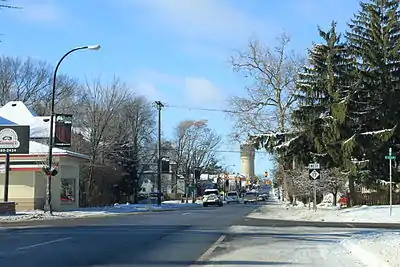 Cross Street, one way in Ypsilanti