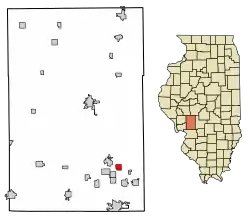 Location in Macoupin County, Illinois