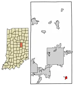 Location in Madison County, Indiana