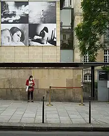 Facade of "Maison eurpéenne de la photographie during "Moriyama – Tomatsu&nbsp;; Tokyo " exhibition