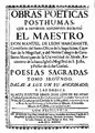 Obras poéticas póstumas (tomo II, 1733)