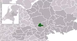 Highlighted position of Renkum in a municipal map of Gelderland