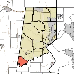 Location of Caesar Creek Township in Dearborn County