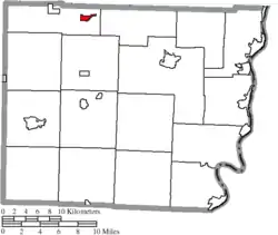 Location of Flushing in Belmont County