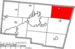 Location of Pleasant Township in Clark County